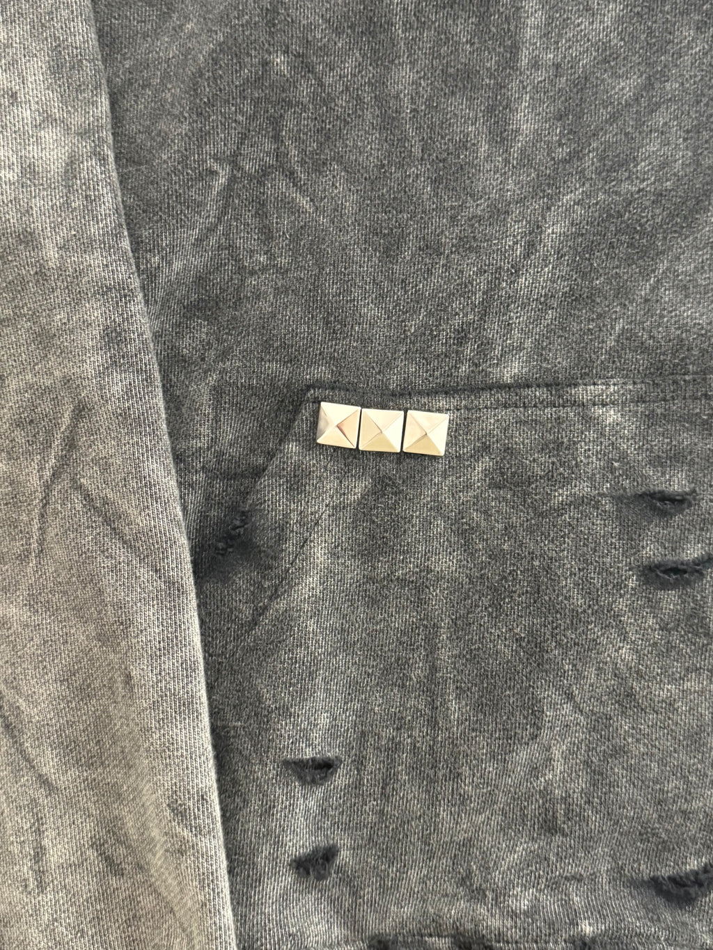 distressed washed hoodie