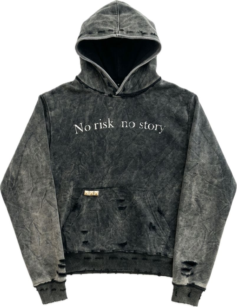 distressed washed hoodie