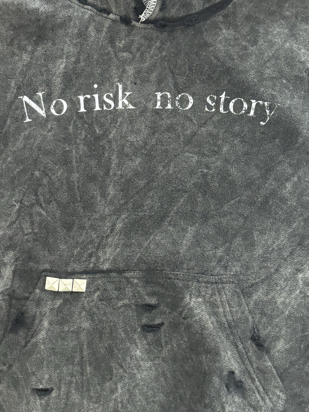 distressed washed hoodie
